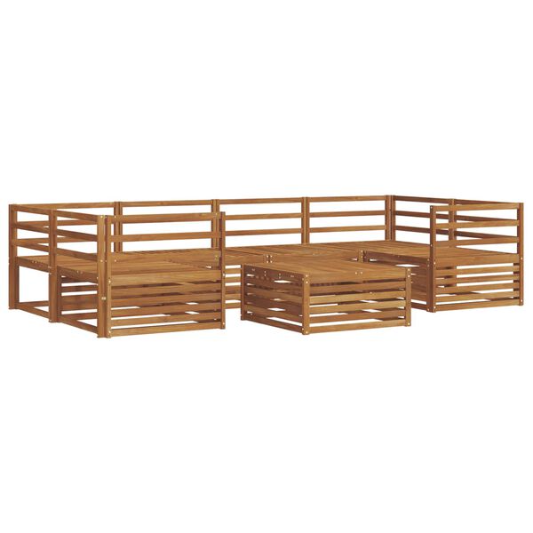 vidaXL Outdoor-Sofagarnitur 7 pcs Natur