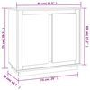 vidaXL Sideboard Schwarz 80x34x75 cm Holzwerkstoff