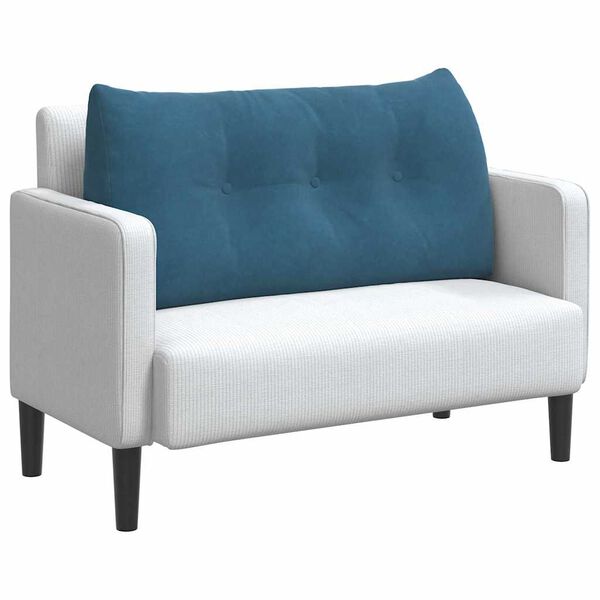 vidaXL R&uuml;ckenkissen Blau 100 x 24 x 50 cm Samt