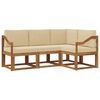 vidaXL Outdoor-Sofagarnitur mit Kissen 4 pcs Natur und Beige