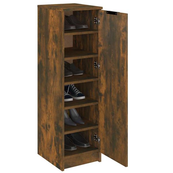 vidaXL Schuhschrank R&auml;uchereiche 30x35x100 cm Holzwerkstoff