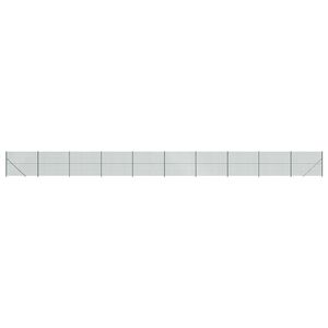 vidaXL Maschendrahtzaun mit Bodenflansch Gr&uuml;n 1,6x25 m