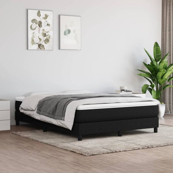 vidaXL Taschenfederkernmatratze Mittel Schwarz 140x200x20 cm Stoff