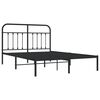 vidaXL Bettgestell mit Kopfteil Metall Schwarz 140x200 cm
