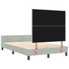 vidaXL Boxspringbett mit Kopfteil Hellgrau 120 x 190 cm Samt