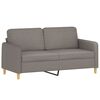 vidaXL 2-tlg. Sofagarnitur mit Kissen Taupe Stoff