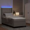 vidaXL LED Boxspringbett mit Matratze Taupe 80 x 200 cm Stoff