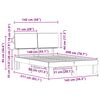 vidaXL Bettgestell mit gepolstertem Kopfteil Hellgrau 140 x 200 cm