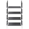 vidaXL Schuhregal 4 Ebenen Schwarz 44x28x77 cm Vliesstoff