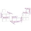 vidaXL 7-tlg. TV-Schrank-Set Grau Sonoma Holzwerkstoff