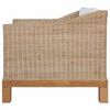 vidaXL 2-tlg. Sofagarnitur mit Auflagen Natur Rattan