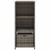 vidaXL Gartenschrank Grau 50x55x115 cm Poly Rattan