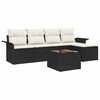 vidaXL Outdoor-Sofa 6 Stk. Schwarz Poly-Rattan
