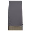 vidaXL Sonnenliege mit Runddach Grau 211x57x140 cm Poly Rattan