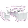 vidaXL 9-tlg. Garten-Sofagarnitur mit Kissen Schwarz Poly Rattan