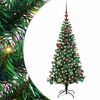 vidaXL K&uuml;nstlicher vorbeleuchteter Weihnachtsbaum Gr&uuml;n 150 cm
