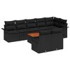vidaXL Garten-Sofa-Set mit Kissen mit Speicher 9 pcs Schwarz