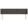 vidaXL Kopfteil mit Ohren Dunkelgrau 163x16x78/88 cm Samt