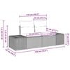 vidaXL Gartensofa-set mit Kissen 13 pcs Schwarz Poly-Rattan