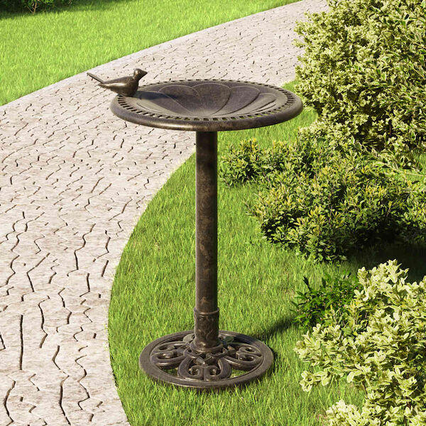 vidaXL Vogelbad Bronzen Kunststoff