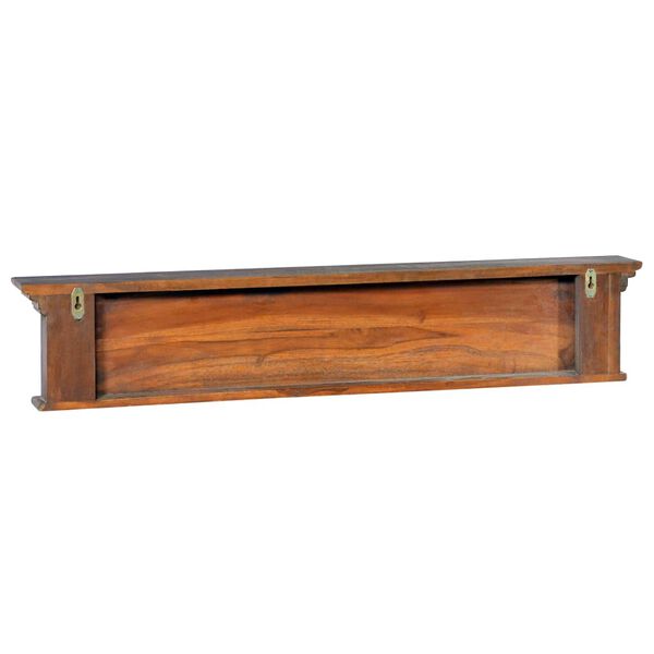 vidaXL Wandgarderobe 100x10x20 cm Teak Massivholz