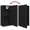 vidaXL Wand-Badeschrank Schwarz 32x20x67 cm