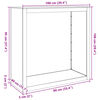 vidaXL Brennholzregal 100x40x100 cm Edelstahl
