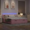 vidaXL Ottoman-Bett mit Matratzen & LEDs Rosa 200x200 cm Samt