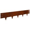 vidaXL Raseneinfassung 10 pcs 100 x 20 cm Stahl Rostig