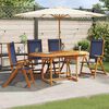 vidaXL Gartenst&uuml;hle 4 Stk. Klappbar Massivholz Akazie und Textilene