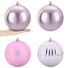 vidaXL Weihnachtskugel-Set XXL 4 stk. Rosa &Oslash; 20 cm Kunststoff