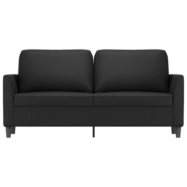 vidaXL 2-Sitzer-Sofa Schwarz 140 cm Kunstleder