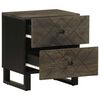 vidaXL Nachttisch Schwarz 40x33x46 cm Massivholz Mango