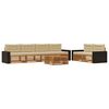 vidaXL Outdoor-Sofagarnitur 7 stk. Natur und Beige Polyester