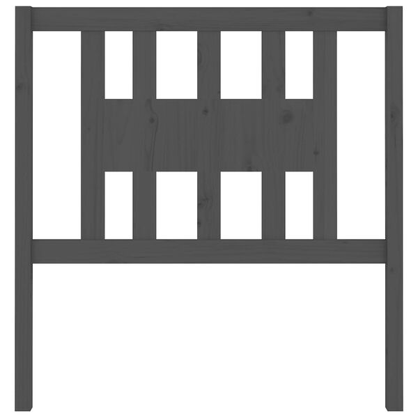 vidaXL Kopfteil Grau 96x4x100 cm Massivholz Kiefer