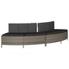 vidaXL Whirlpool-Umrandung Grau Poly Rattan und Massivholz Akazie