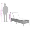 vidaXL 3-tlg. Sonnenliegen-Set mit Auflage Grau Poly Rattan
