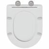 vidaXL Toilettensitz Weiß 44 x 36,4 x 3,4 cm Duroplast