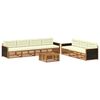 vidaXL Outdoor-Sofagarnitur 8 stk. Natur und Creme Polyester
