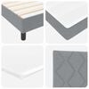 vidaXL Boxspringbett mit Matratze Hellgrau 200 x 200 cm Polyester