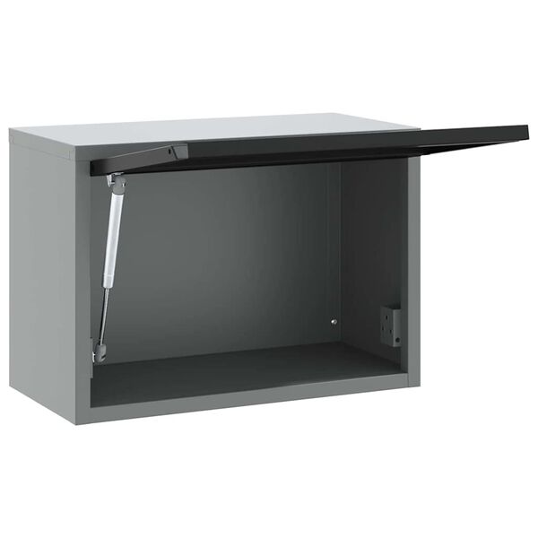 vidaXL Werkzeugschrank mit Speicher Schwarz und Grau 50 x 25 x 35 cm