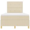 vidaXL Boxspringbett mit Matratze Creme 120 x 190 cm Stoff
