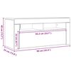 vidaXL TV-Schrank mit LED-Leuchten Hochglanz-Wei&szlig; 90x35x40 cm