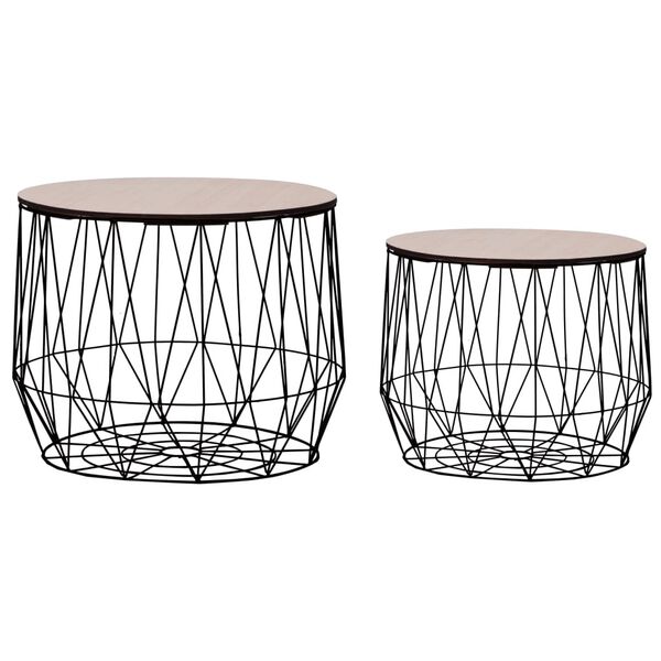 vidaXL Couchtische 2 Stk. Schwarz