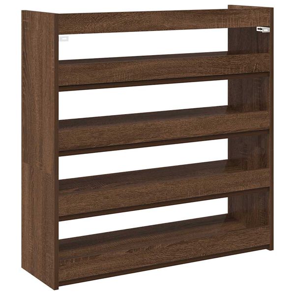 vidaXL Schuhregal Braun Eichen-Optik 80x25x81 cm Holzwerkstoff