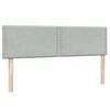 vidaXL Boxspringbett mit Matratze Hellgrau 140x210 cm Samt