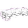 vidaXL Gartensofa-set mit Kissen 7 pcs Schwarz Aluminium