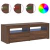 vidaXL TV-Schrank mit LED-Leuchten Braun Eichen-Optik 120x35x40 cm