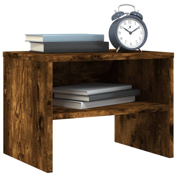 vidaXL Nachttische 2 Stk. R&auml;uchereiche 40x30x30 cm Holzwerkstoff