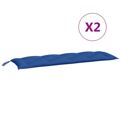 vidaXL Gartenbank-Auflagen 2 Stk. Blau 150x50x7 cm Oxford-Gewebe